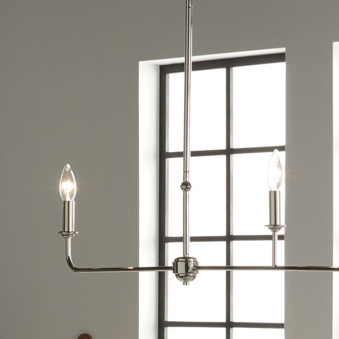 Pallas 3 Light 4.5 inch Polished Nickel Chandelier Linear Ceiling Light